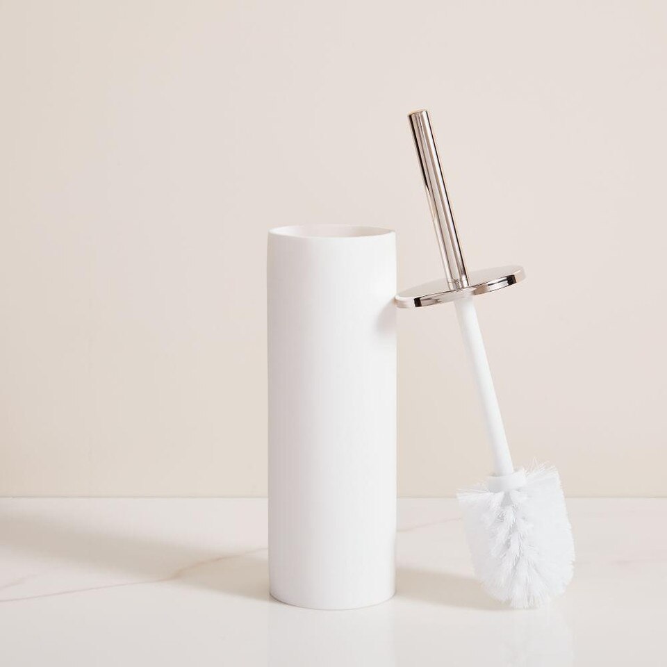Modern Resin Toilet Brush Nickel West Elm UK